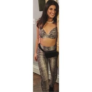 Snake skin crop top